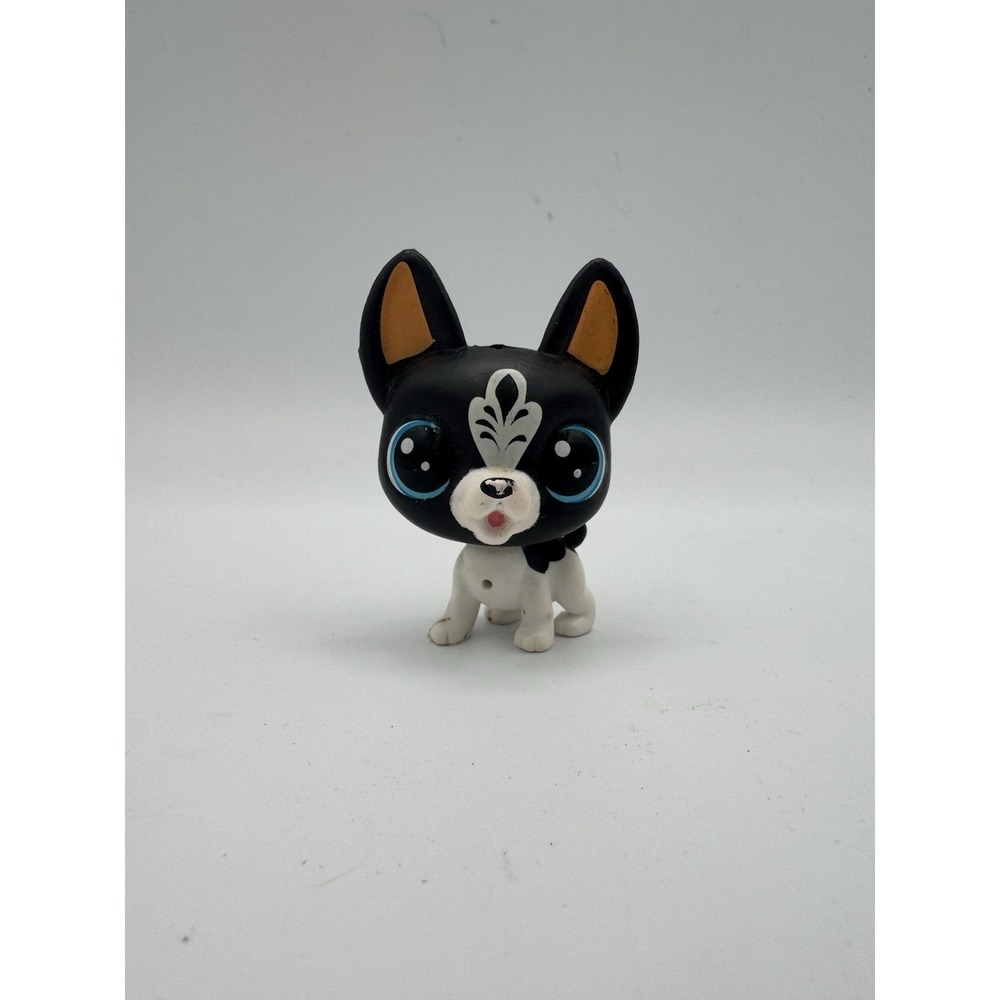 Littlest Pet Shop #3953 Tux Blackstone Black White Boston Terrier Dog Hasbro LPS